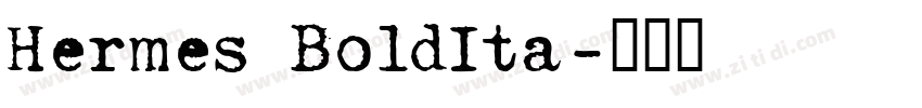 Hermes BoldIta字体转换